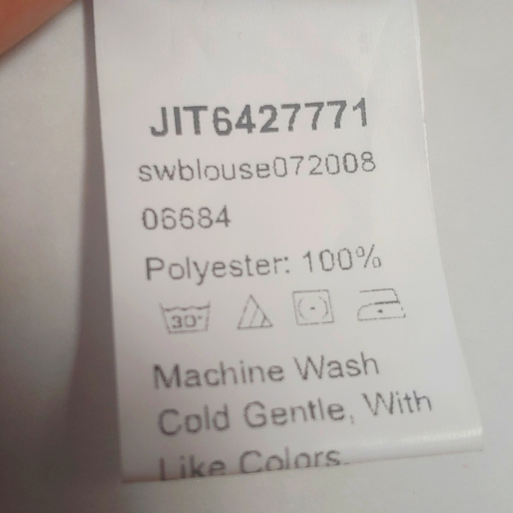 Shein top, vertical stripes army green cream and light dust mauve, size XS - Picture 8 of 8